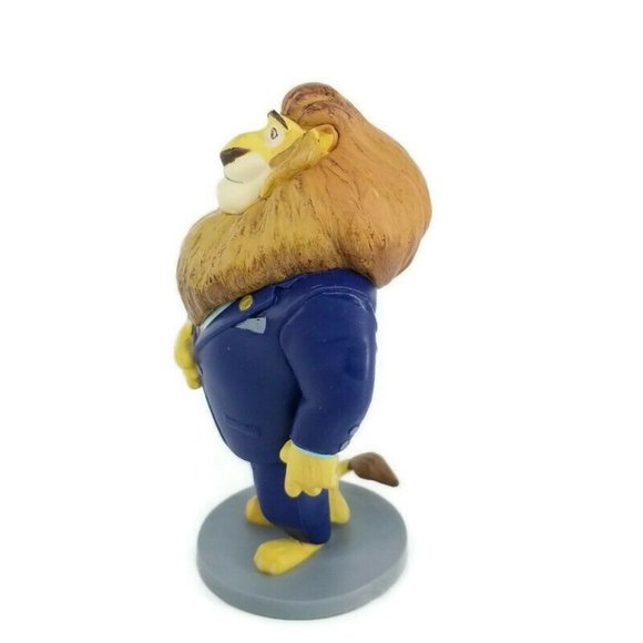 Zootopia Lion Mayor Lionheart PVC Figure Disney Store Toy Cake Topper 4" Cartoon - Picture 5 of 7